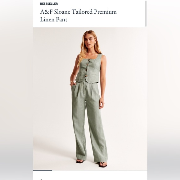 Abercrombie Sloan Tailored Linen Pant. XS. - Picture 4 of 6